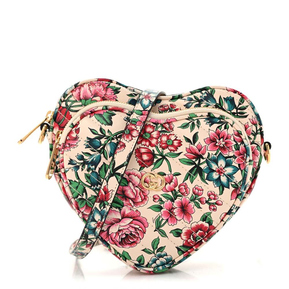 Gucci Calfskin Brit Roses Print #268490G11B